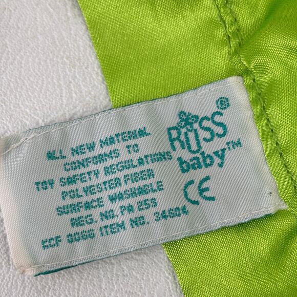 Russ Dibbles Frog Lovey Plush Green Polka Dot Padding Off Dreamland Satin Back - Picture 8 of 8